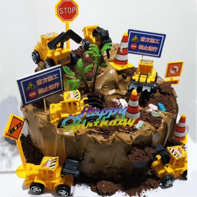 Đồ chơi trang trí bộ xe cẩu