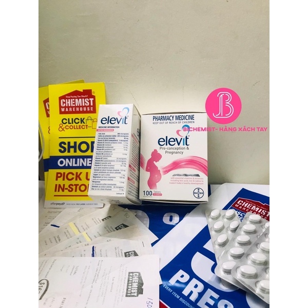 [CHÍNH HÃNG] VITAMIN ELEVIT TỔNG HỢP CHO MẸ BẦU DATE XA