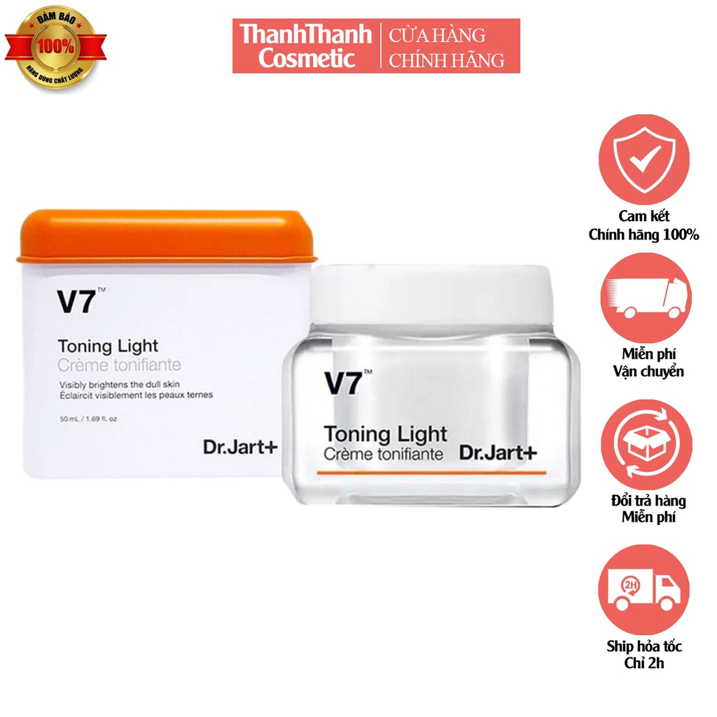 Kem Dưỡng Trắng Da V7 Toning Light Dr.Jart+ Hàn Quốc 50ml