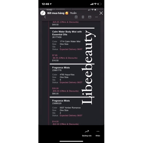 Body mist Vic | Thế Giới Skin Care