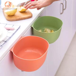 ABH❤Over The Cabinet Kitchen Bath Waste Bin Trash Can Basket Hanging Rack Holder