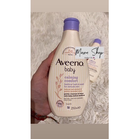 Sữa Tắm Cho Bé Aveeno Baby Calming Comfort Bedtime Bath&Wash 250ml