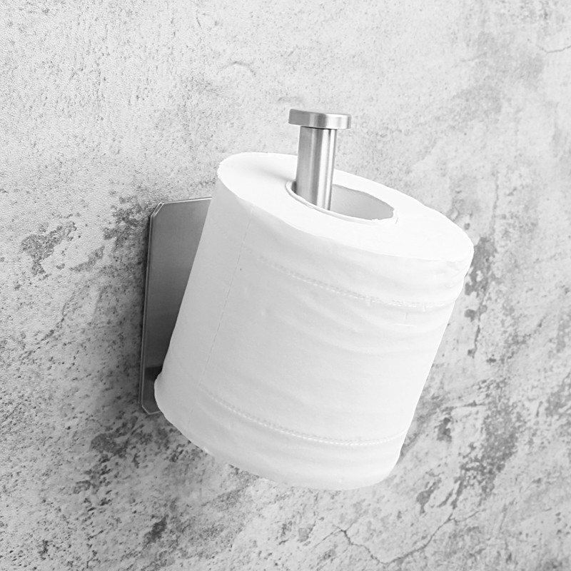 1 Giá Đỡ Cuộn Giấy Vệ Sinh Tự Dính Bằng Thép Không Gỉ 304