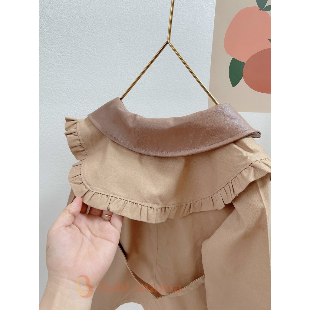 Áo Khoác Manto Phối Da Cho Bé Gái Size Đại Từ 18-32kg Babimama - AK01