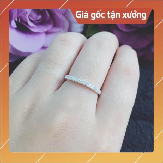 FREE SHIP Nhẫn 1 hàng đá thiết kế nhẹ nhàng cho bạn gái!