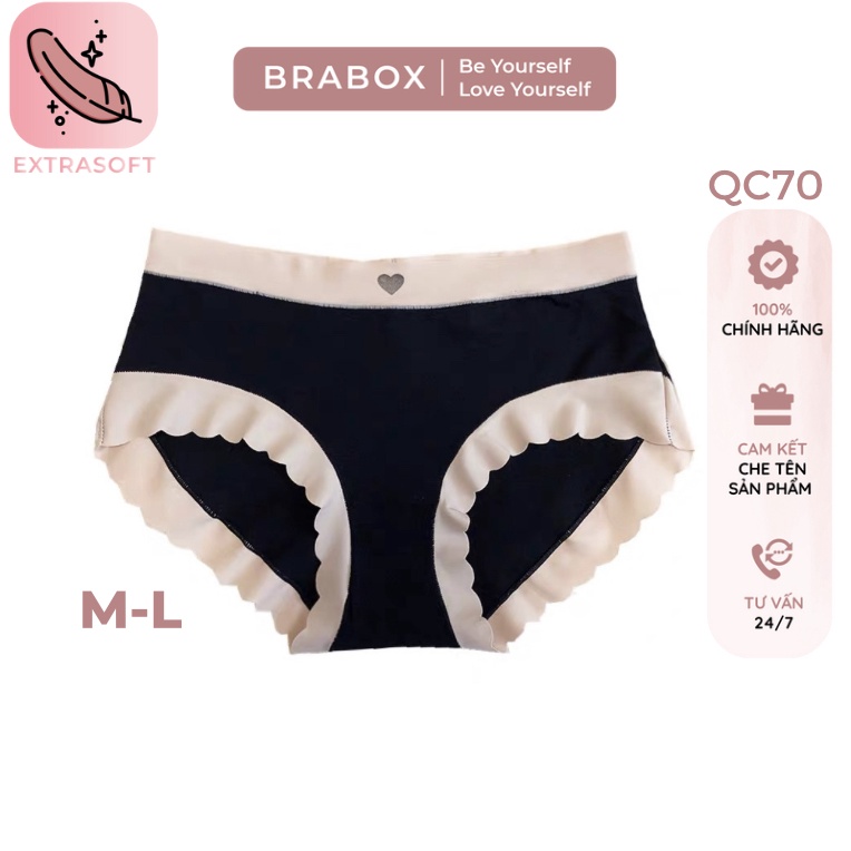 Quần lót nữ cotton modal họa tiết tim  BRABOX QC70