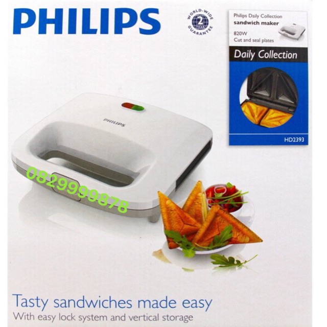 Máy nướng bánh hotdog Philips 2393 (820W)