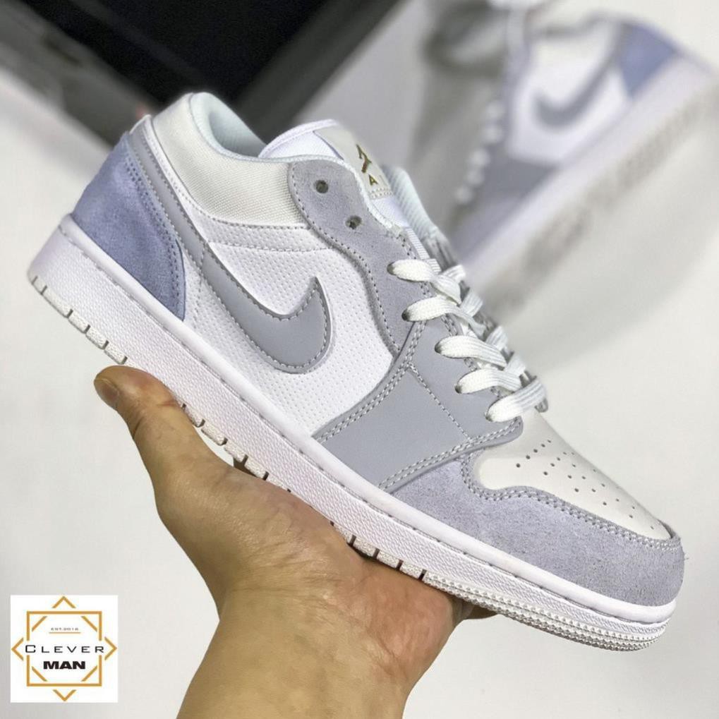 (FULLBOX) Giày thể thao AIR JORDAN 1 low Paris cổ thấp xám xanh cực đẹp CỰC ĐẸP