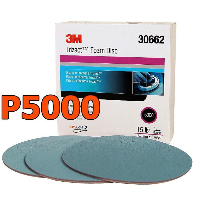 Giấy nhám đĩa siêu mịn Trizact độ nhám P5000 6in 152mm