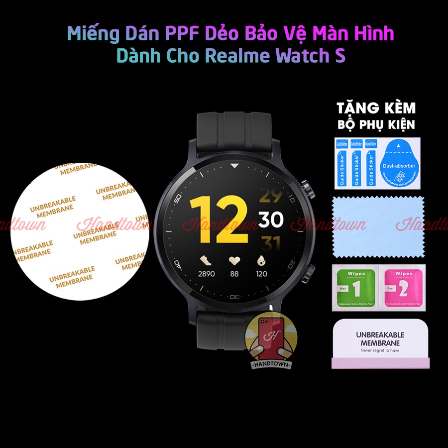 Miếng Dán Màn Hình PPF Cường Lực Dẻo Đồng hồ thông minh Realme Watch S Chống Xước Bảo Vệ Mặt Đồng Hồ