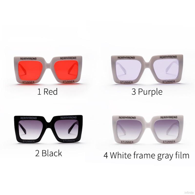 Kính mát gọng vuông in chữ thời trang | BigBuy360 - bigbuy360.vn