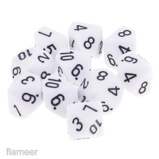 Set 10 viên xí ngầu 10 mặt D10 cho game Dungeons and Dragons DND RPG