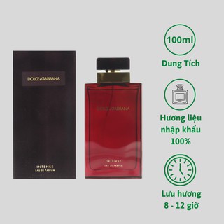 [CHÍNH HÃNG] Nước Hoa Nữ Thơm Lâu Dolce Gabbana Intense 100ml Cực Thơm Cực Thơm