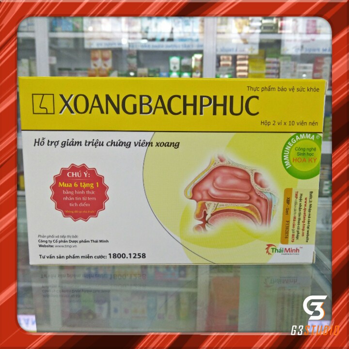 (CHÍNH HÃNG) XOANG BÁCH PHỤC -Giảm Nguy Cơ Viêm Mũi Dị Ứng,Viêm Xoang-Tăng Cường Hệ Miễn Dịch -Hộp 20 Viên