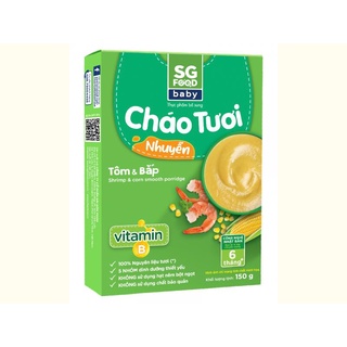 Cháo tươi nhuyễn tôm & bắp