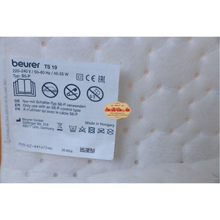 Đệm điện Beurer TS19 Nhập khẩu Đức