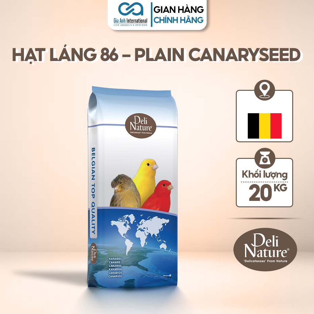 Hạt Láng - Deli Nature Plain Canaryseed Dành Cho Chim Cung Cấp Protein Giúp Chim Phát Triển Nhanh, Sinh Sản Tốt Bao 20kg