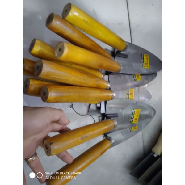 Bay thợ hồ việt mỹ 10cm cao cấp,bay thép đặt biệt cán gỗ