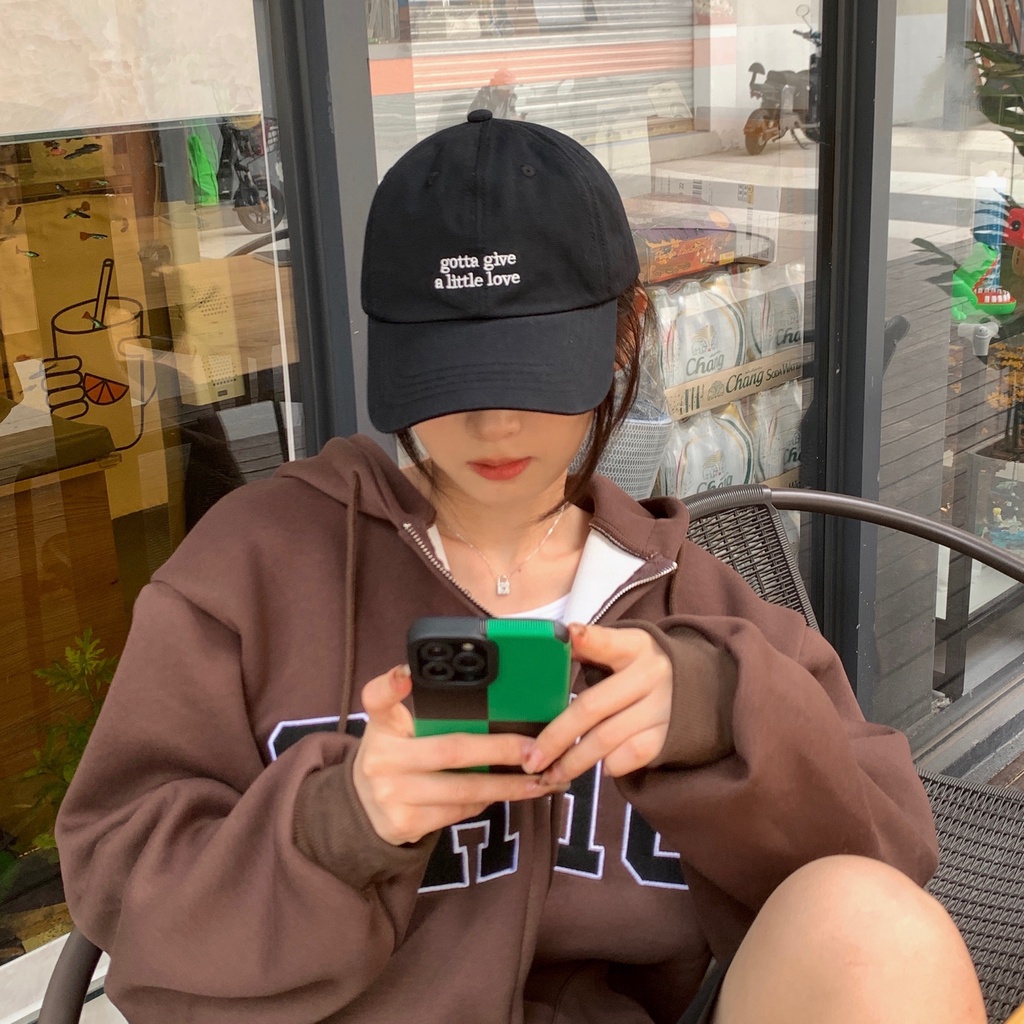 Nón Lưỡi Trai Mềm Thêu Chữ Nhỏ Phong Cách Hàn Quốc Cho Nam Và Nữ