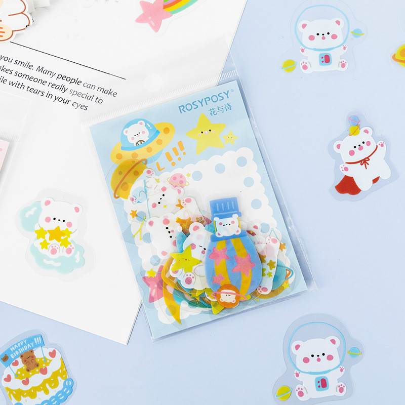 Set 40 Miếng Dán Trang Trí Hình Dáng Dễ Thương