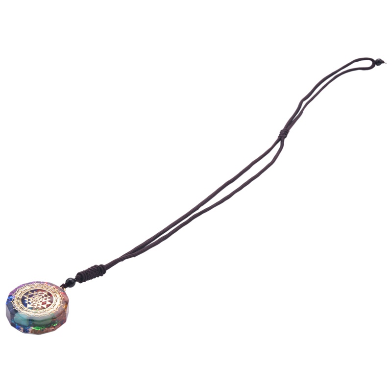 Mặt dây chuyền Orgonite Vòng cổ Sri Yantra, Vòng cổ năng lượng luân xa hình học thiêng liêng Vòng cổ năng lượng , Vòng cổ thiền định và cầu nguyện
