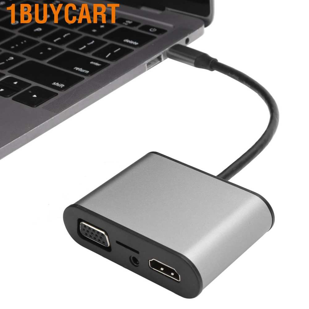 1buycart Z‑0012 Professional 8 in 1 Type‑C Hub to HDMI VGA PD Adapter Accessory for OS X