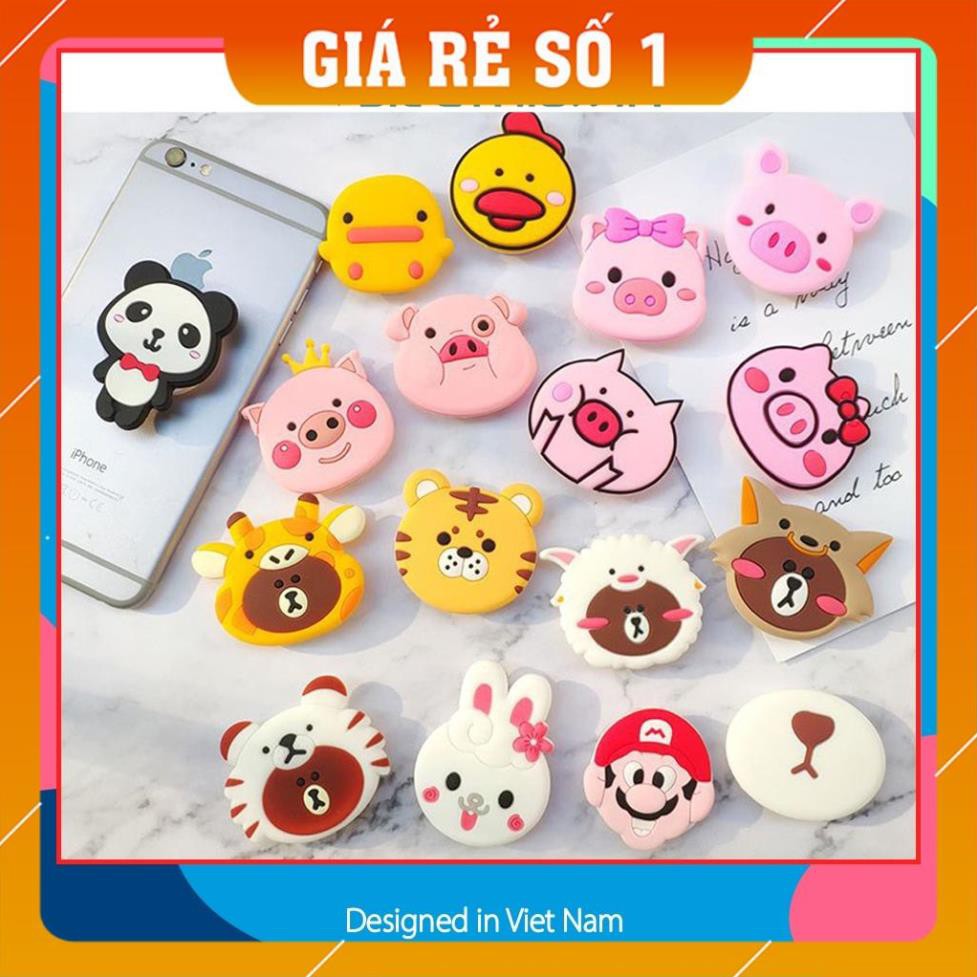 Giá đỡ điện thoại silicon hình thú 3 14 mẫu - Awifi Case H4-6