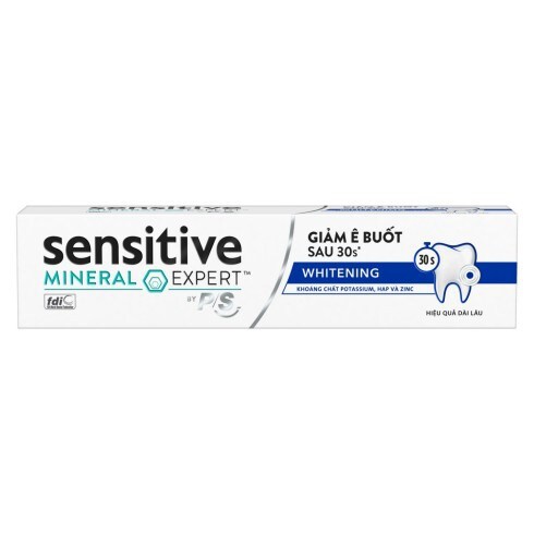 Kem Đánh Răng Giảm Ê Buốt Sau 30s Sensitive Mineral Expert by P/S - Whitening 100gr