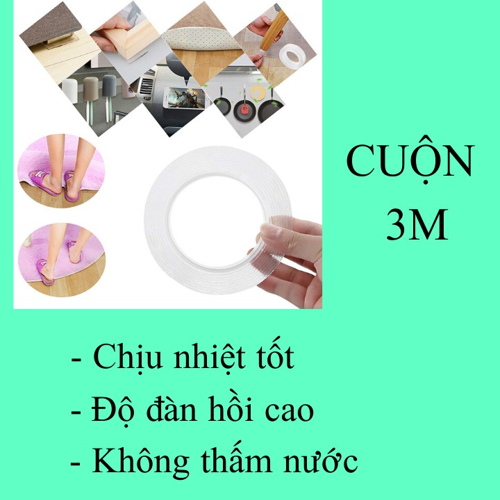 Băng Dính Ma Thuật Trong Suốt 3M Siêu Dính Trên Mọi Chất Liệu, Tái Sử Dụng Nhiều Lần