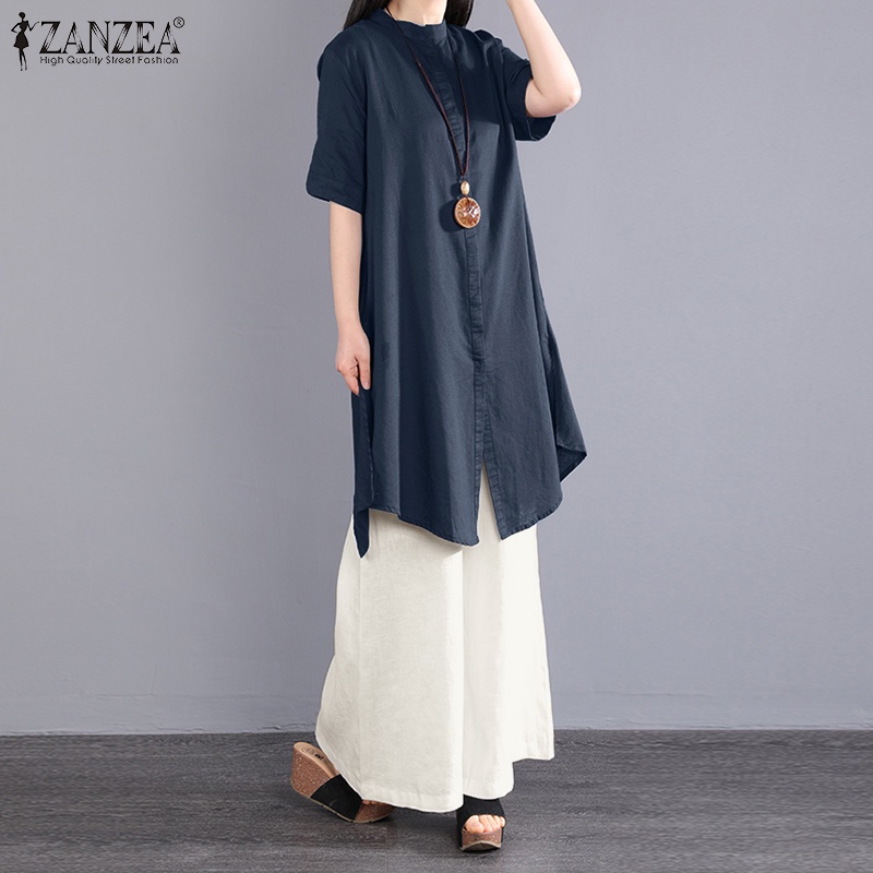 Bộ đồ nữ Zanzea với áo tay lỡ và quần dài thời trang phong cách Hàn Quốc