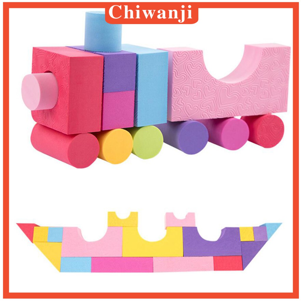 [CHIWANJI] 50pcs Kid Soft & Safe Foam Building Block Baby Educational Assembly Toy Gift