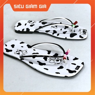 Dép Bò Sữa Xỏ Ngón Thời Trang Nữ Quai Mảnh Siêu Xinh