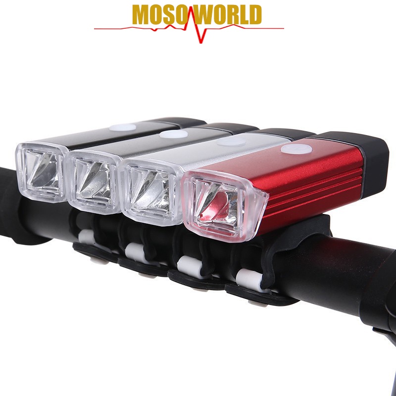 Đèn Pha LED Chống Thấm Nước Sạc USB Dành Cho Xe Đạp MOSOWORLD