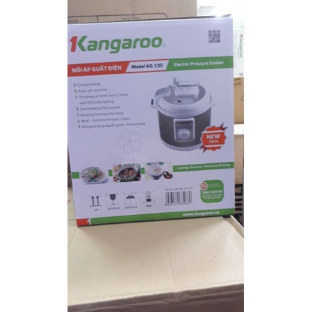 Nồi áp suất Kangaroo KG135 5L (Bảo Hành 12 Tháng Chính Hãng) kèm ảnh thật