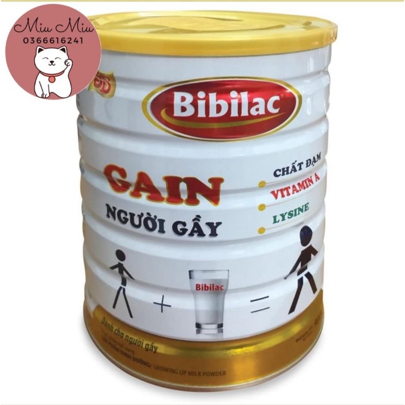 Sữa Bibilac Gain 900g Dành cho nguời gầy