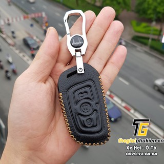 Bao da 3D bảo vệ chìa khóa xe Vinfast LUX SA2.0, LUX A2.0 kèm móc đeo Inox