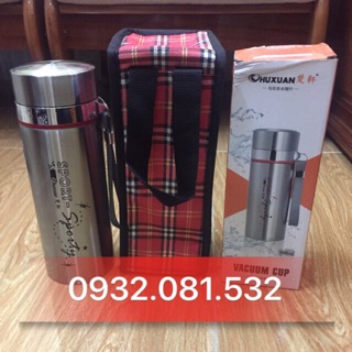 🌸[FREESHIP] Bình giữ nhiệt inox cao cấp 304 1000ml kèm túi giữ nhiệt chất lượng🌸