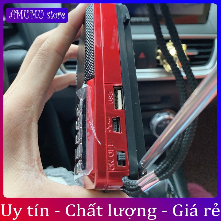 [Freeship]Đài FM Mini Có Ăngten - Loa Nghe Nhạc USB, Thẻ Nhớ, đài FM, Nghe Pháp BKK KK50C Có Đèn Pin