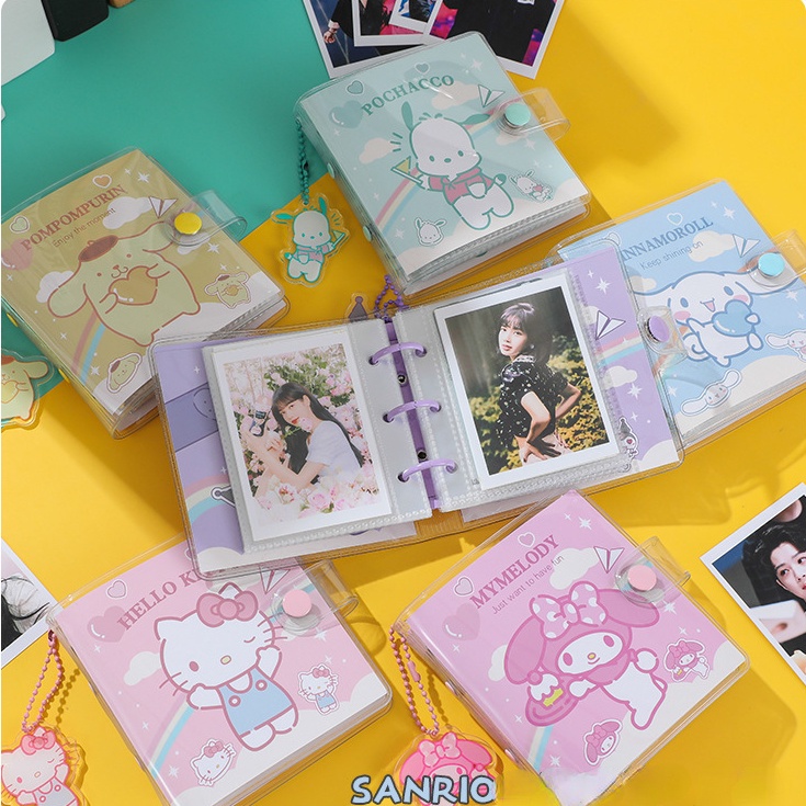 SANRIO Cuốn Album Ảnh Polaroid 3 Inch Trong Suốt Kèm 25 Móc Treo