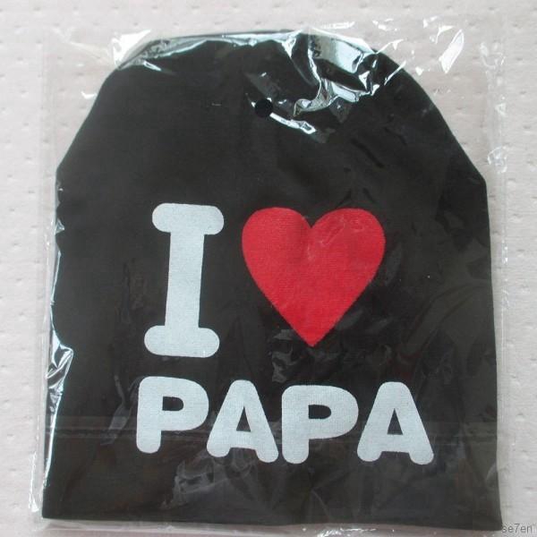 Nón trùm đầu in chữ I love Mom và Dad đáng yêu cho bé