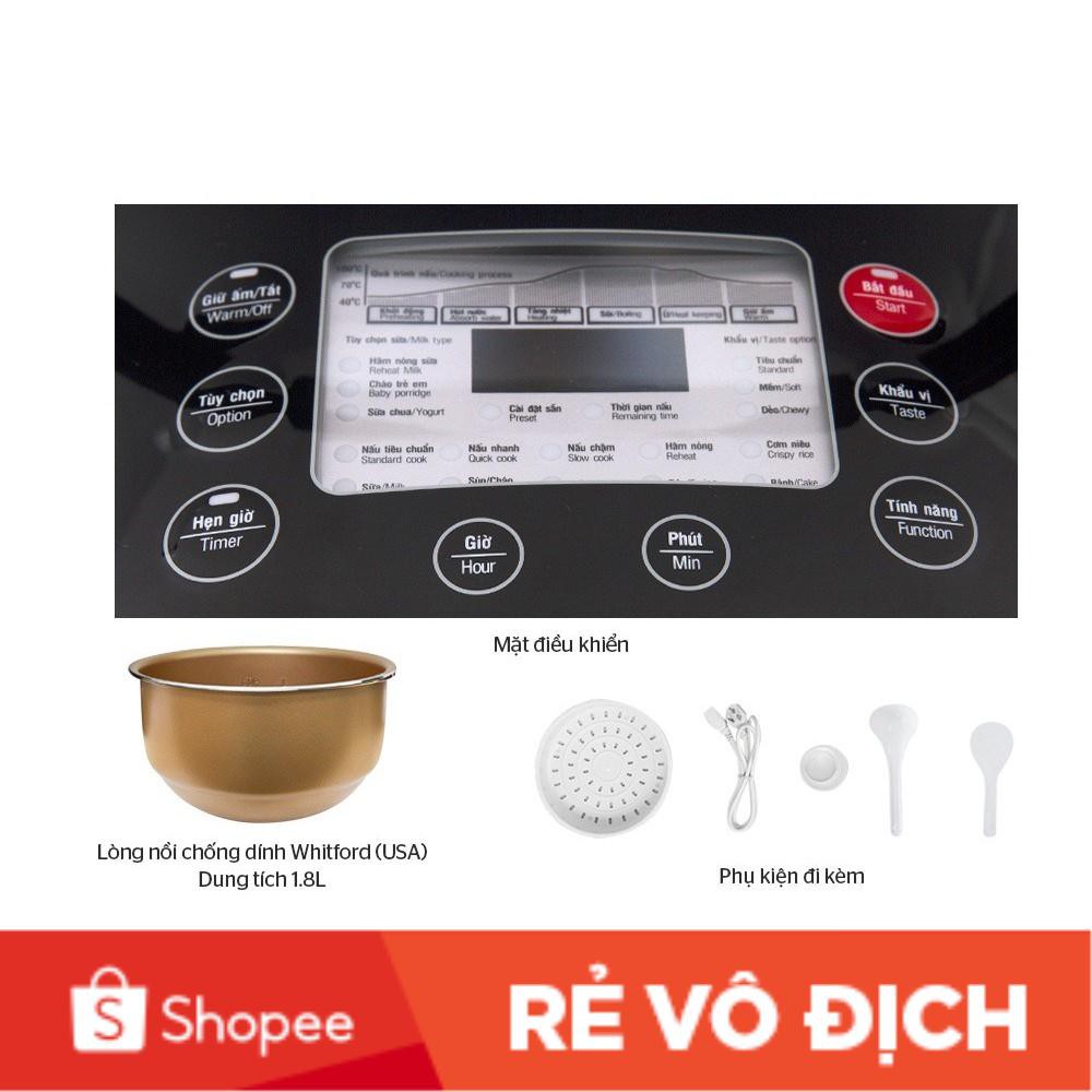 NỒI CƠM ĐIỆN TỬ 1.8 L SUNHOUSE SHD8907B-hàng chính hãng