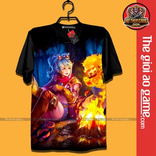 Áo Liên Quân , Áo Thun Liên Quân Mobile Roxie Unisex Nam Nữ Cổ Tròn Basic Tay Ngắn Form Rộng / Thegioiaogame.com