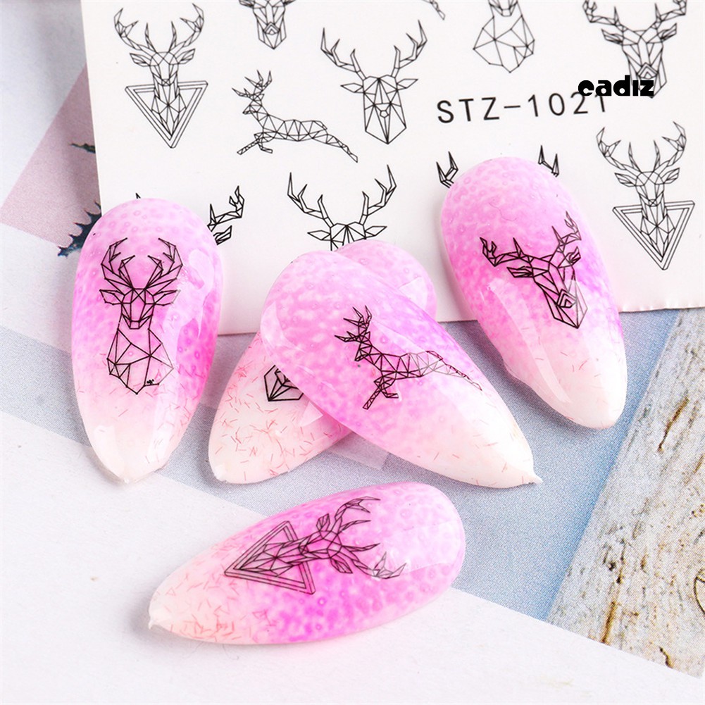 Set 16 Tấm Nhãn Dán Trang Trí Móng Tay Nghệ Thuật