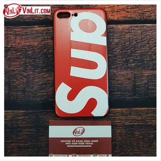 Ốp lưng Iphone 7 Plus, Iphone 8 Plus ốp Supreme đơn giản nền đỏ cực chất I7P181209A12