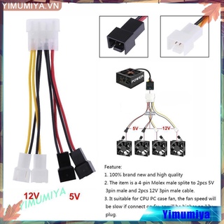Cáp chuyển 4Pin Molex sang 3Pin nguồn cho quạt tản nhiệt máy tính