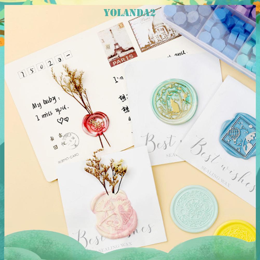 Hộp 200 Hạt Sáp Niêm Phong Bì Thư Phong Cách Vintage Độc Đáo