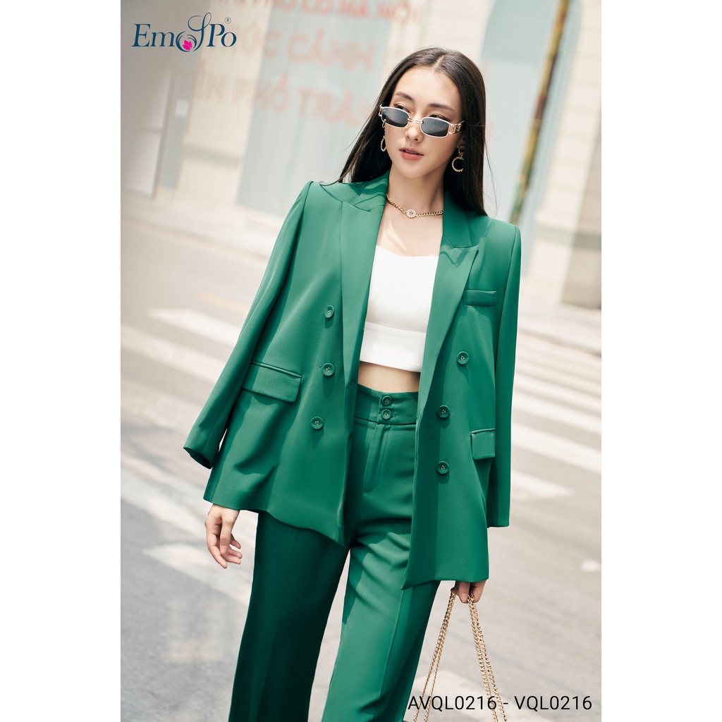 Áo vest cổ bẻ Emspo túi 2 bên AVQL0216