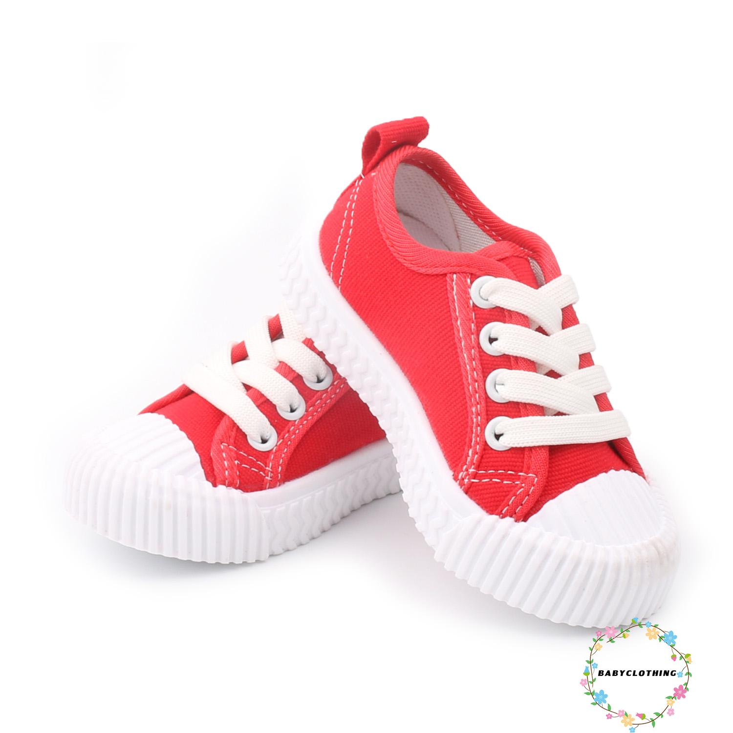 BBCQ-Kids Canvas Shoes Non-slip Sneakers Comfortable Casual Shoes for Toddler School Running