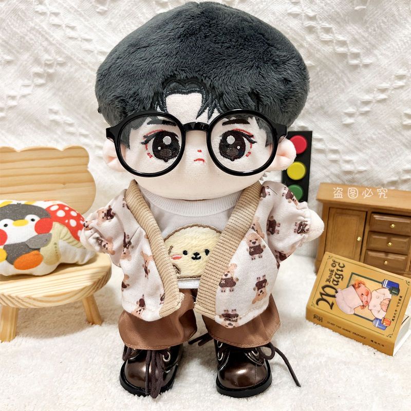 Spot 20cm baby clothes boyfriend style bear jacket three-piece set of 20cm cotton dolls change accessories