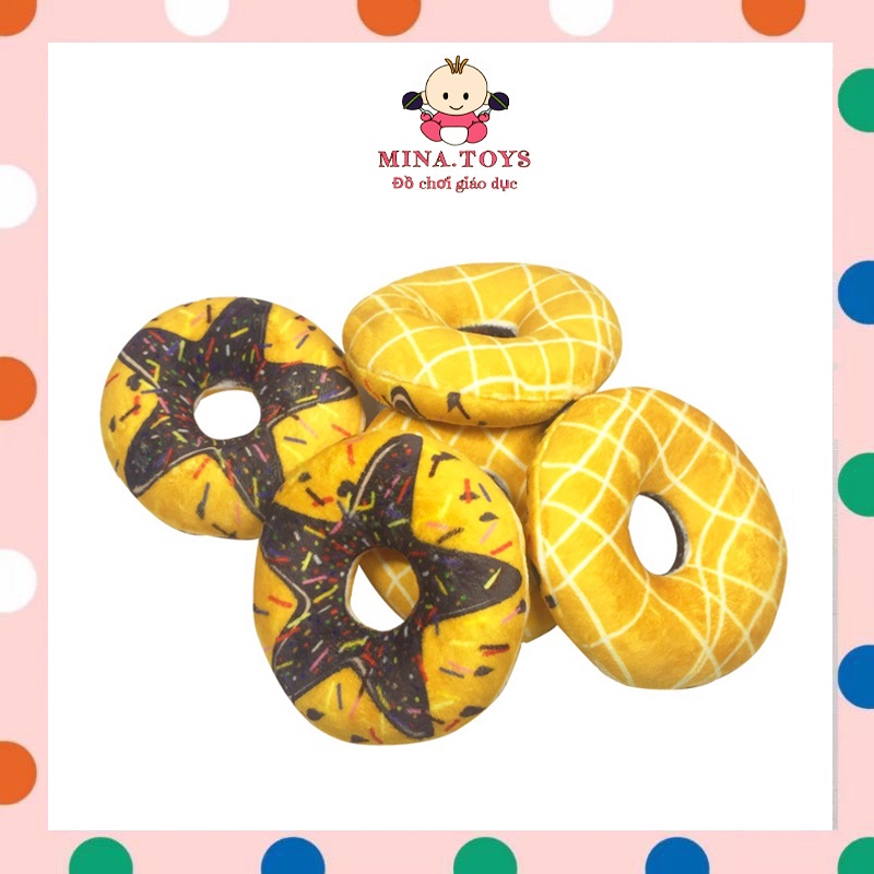 XÚC XẮC VẢI HÌNH BÁNH DONUT (0+) - Chính hãng Pipo